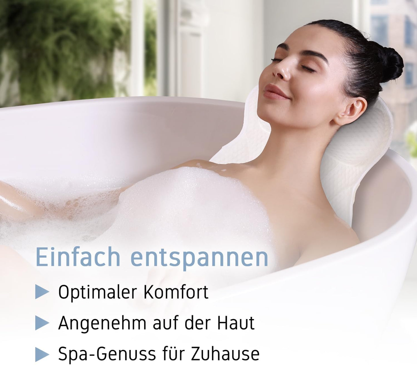 Ergonomisches Badewannenkissen, White