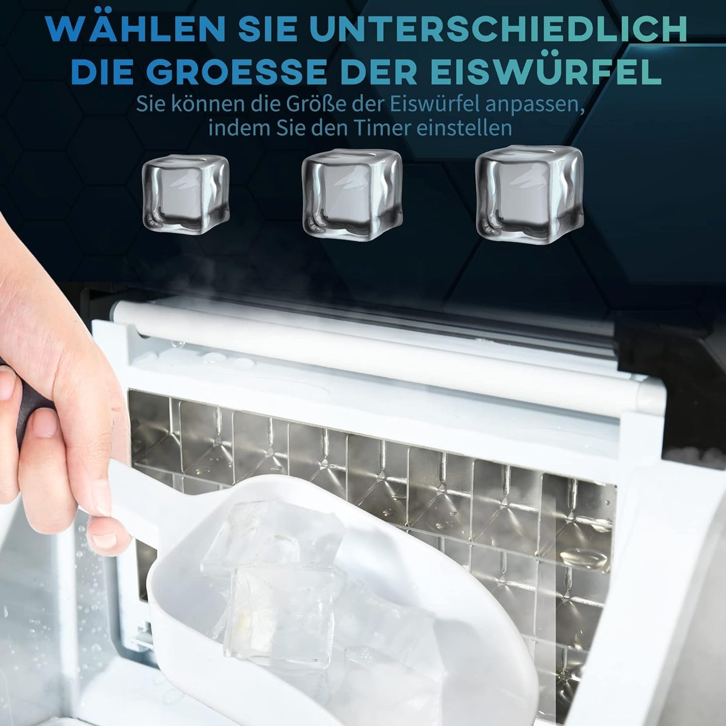 Eiswürfelmaschine, Silber