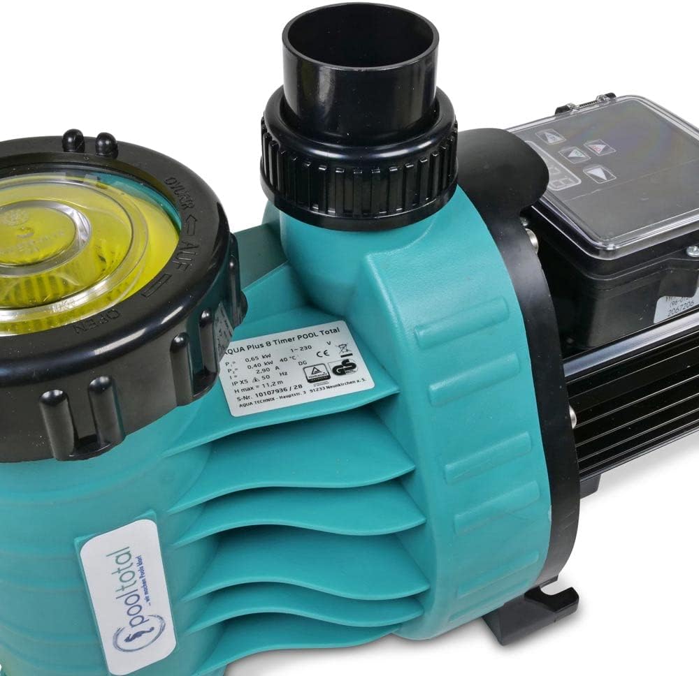 Poolfilter mit Timer für 50.000 l Pools, Interne Zeitschaltuhr Aqua Plus 11
