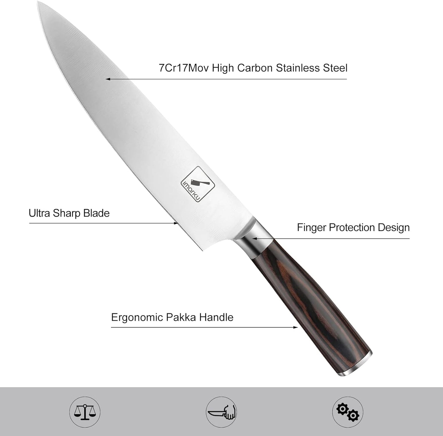 Chefmesser, 8" Kochmesser