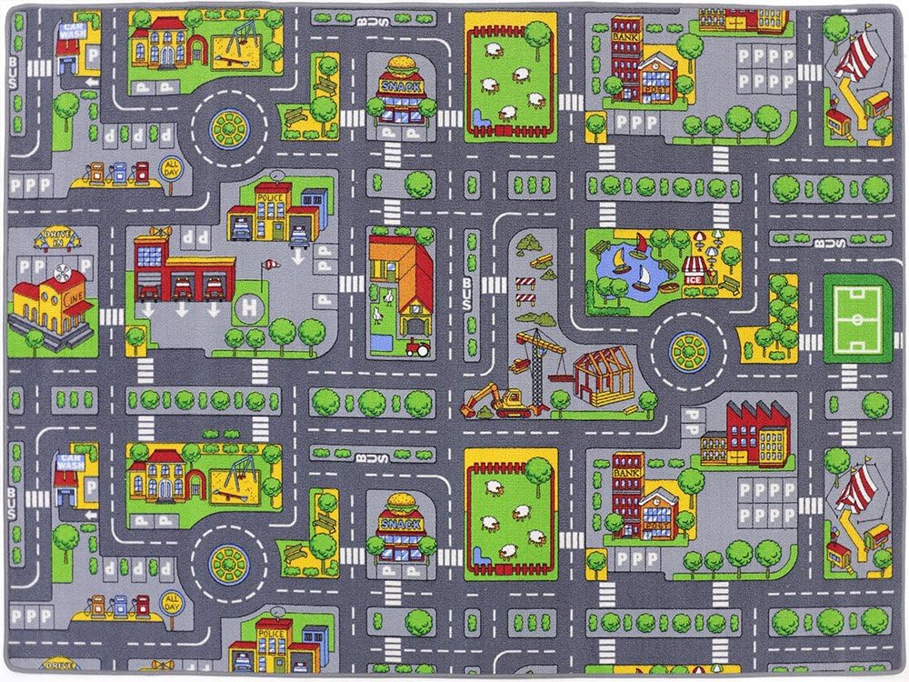 Spielteppich Stadt Mix, 145x200 cm Stadt Mix
