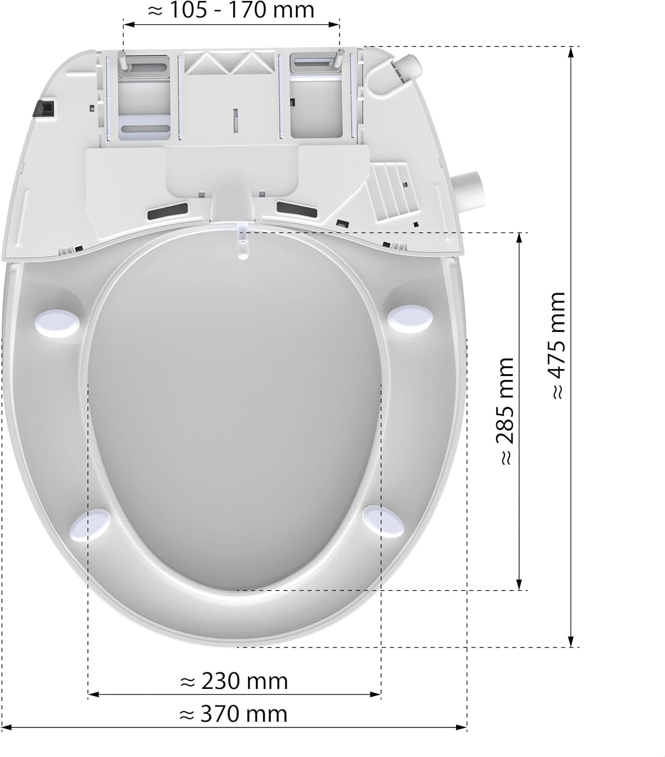 Toilettensitz mit Bidet