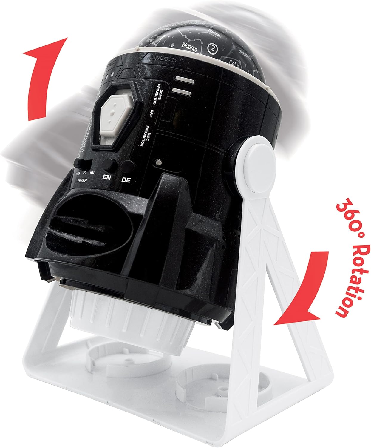 2-in-1 Planetarium Projektor mit Sternbildern und Bildern, Planetarium - White/Black