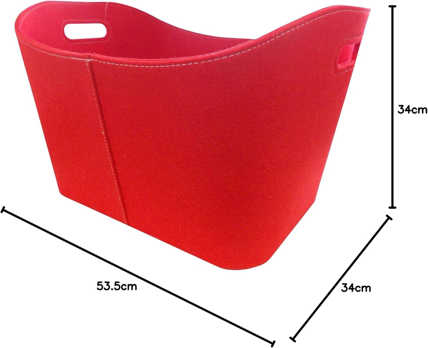 99155 Kaminholztasche, Filz, Rot