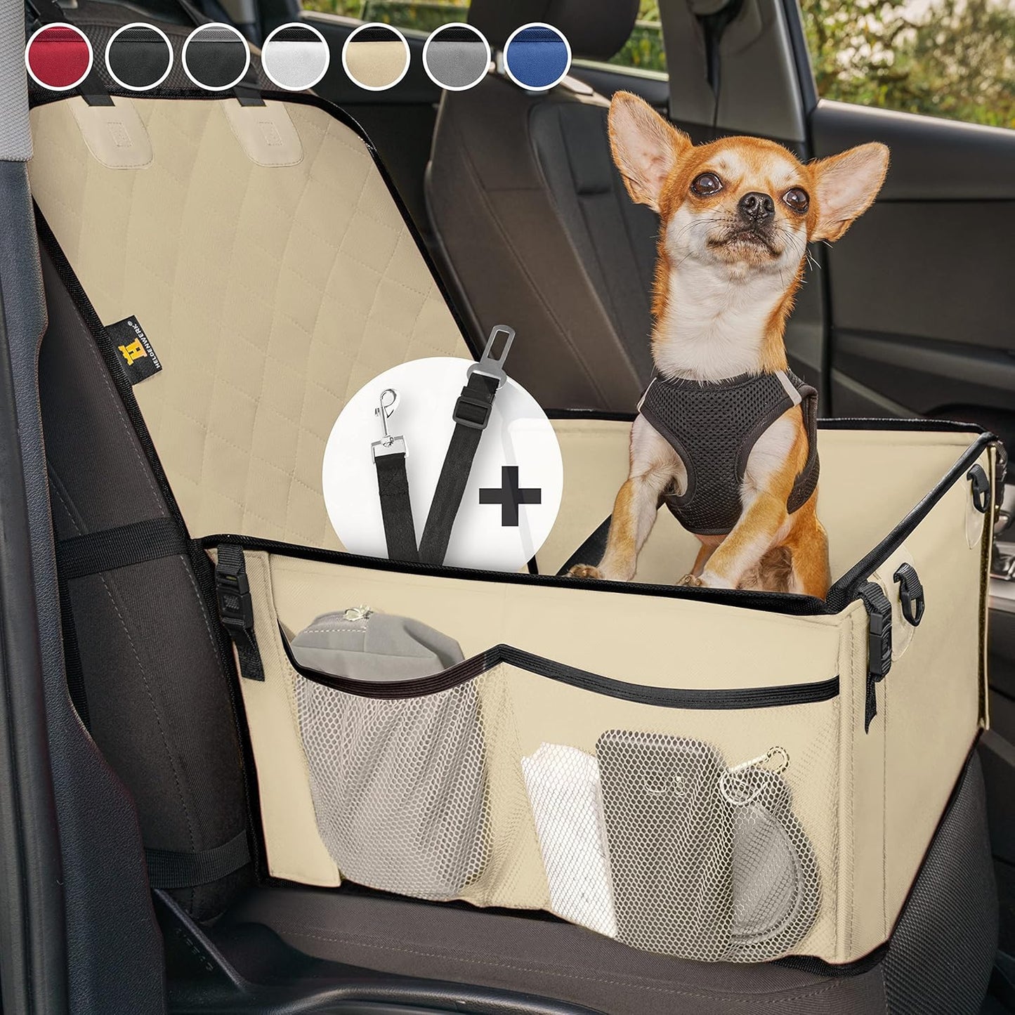 Wasserdichter Hundeautositz, Beige