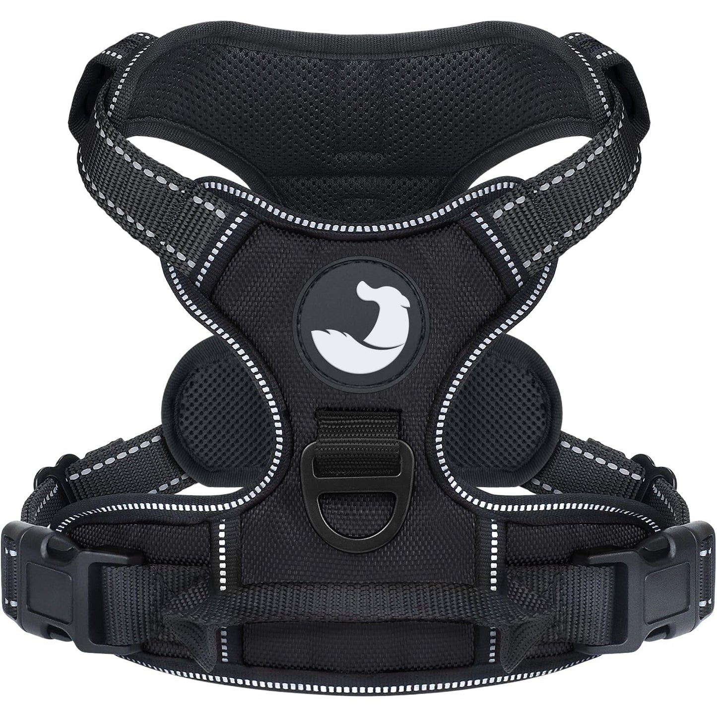 Reflektierendes Hundegeschirr, L (1er Pack) Schwarz