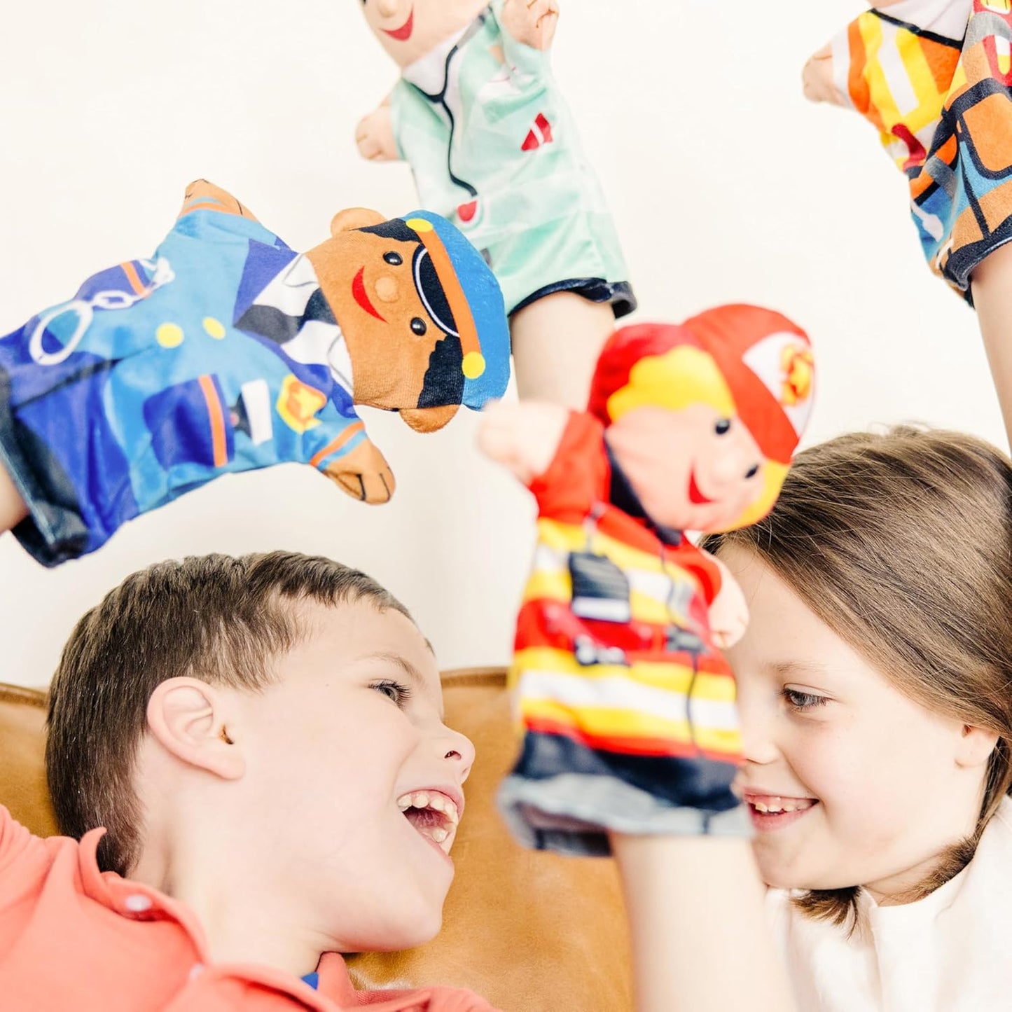 4er-Set Fröhliche Helfer Handpuppen, Jolly Helpers Hand Puppets