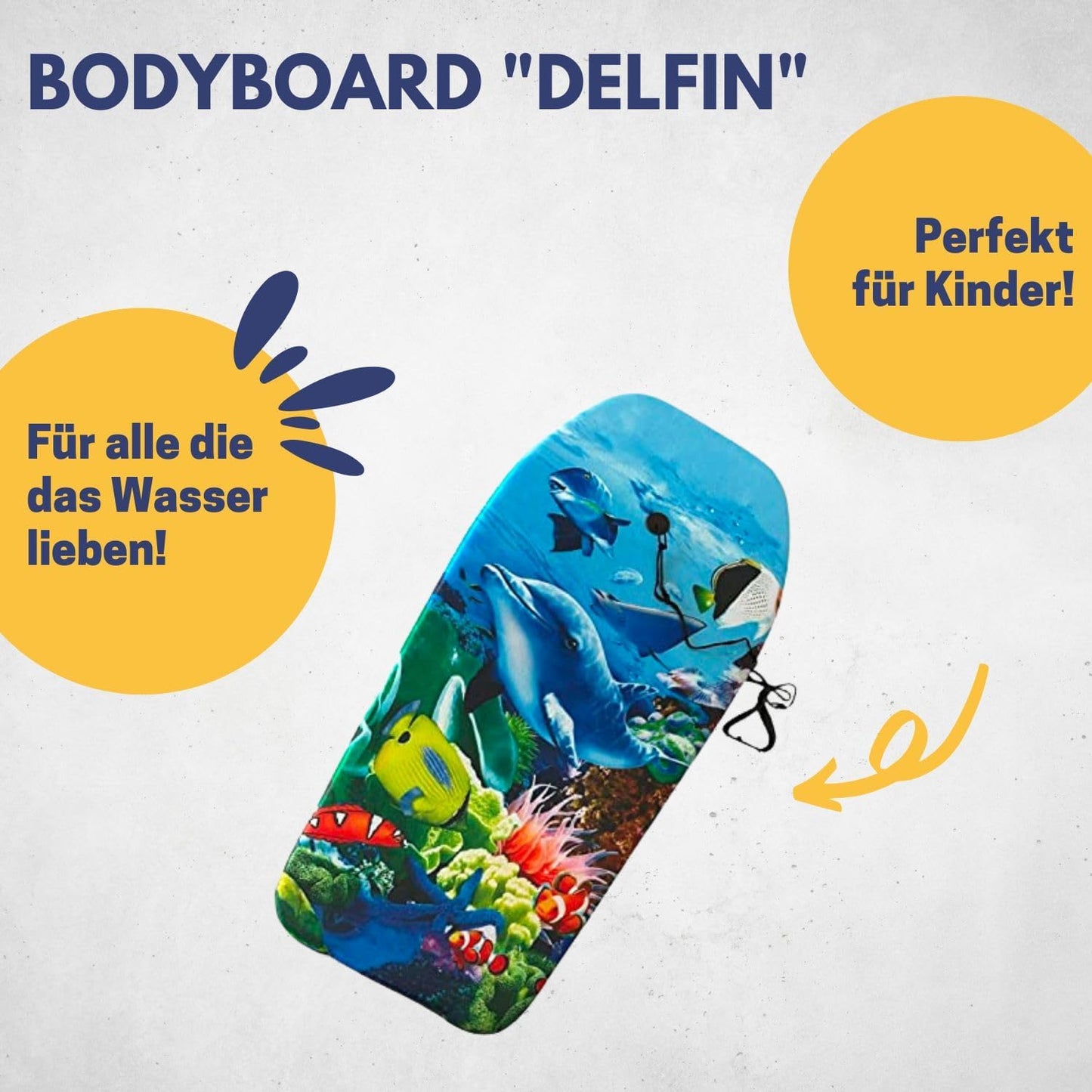Bodyboard für Kinder, Delfin