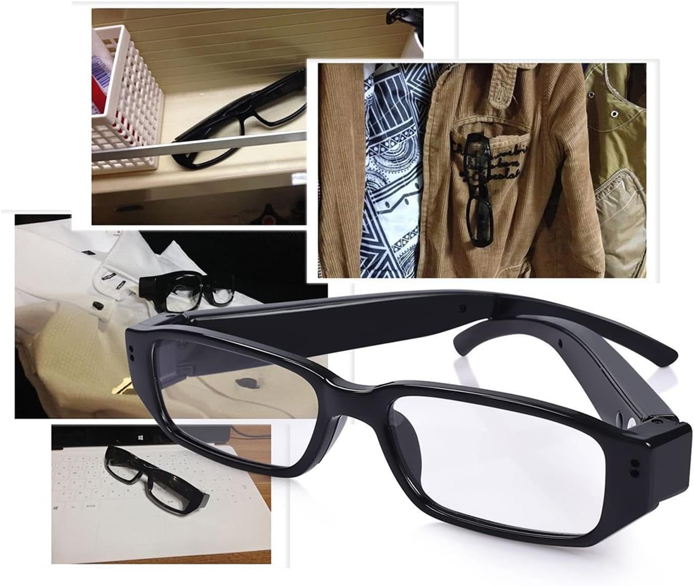 Spionagekamera-Brille mit verstecktem Camcorder