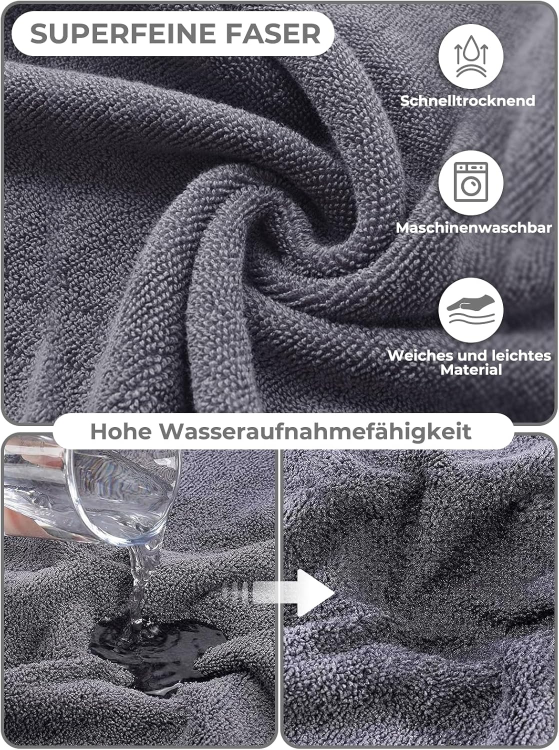 Hundebademantel-Set in Dinosaurierform, S / Grau