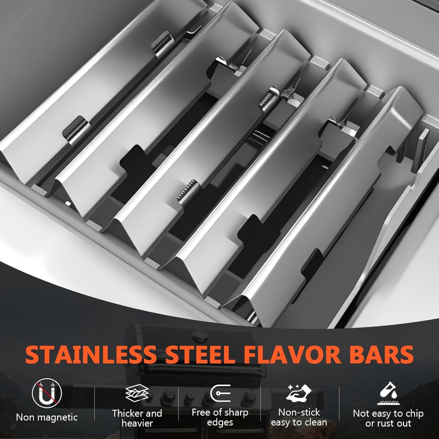 Aromaschiene für Spirit 300 Grills, 201 Stainless Steel for Spirit 300 & II 300