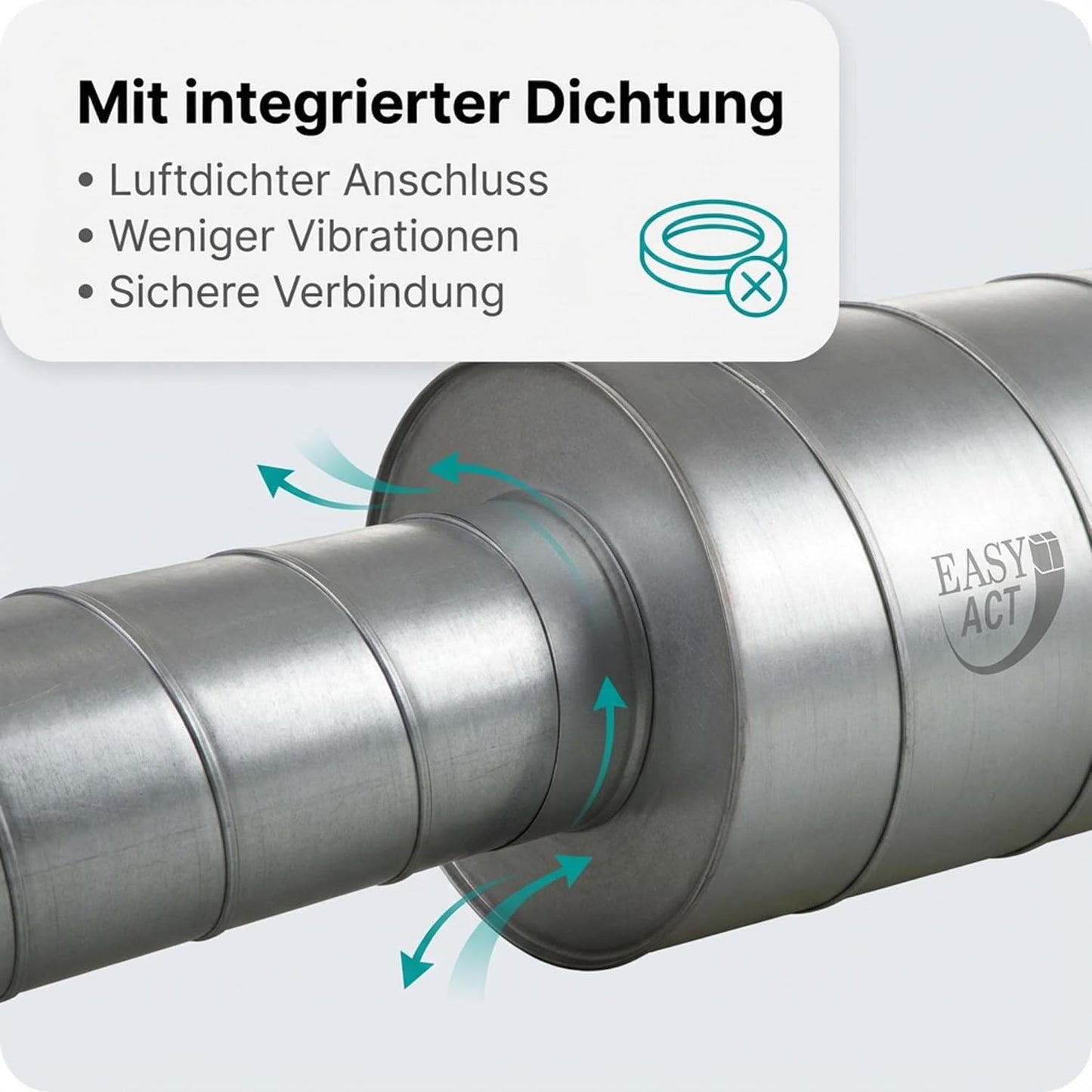 Rohrschalldämpfer 150 mm für Lüftungssysteme, 150 mm / 60 cm