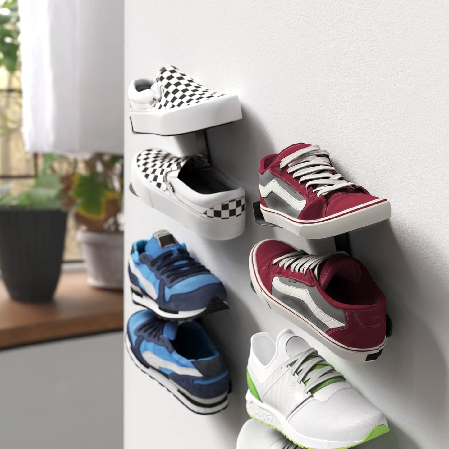 Sneaker Wandhalterung, 1 Stück Schwarz