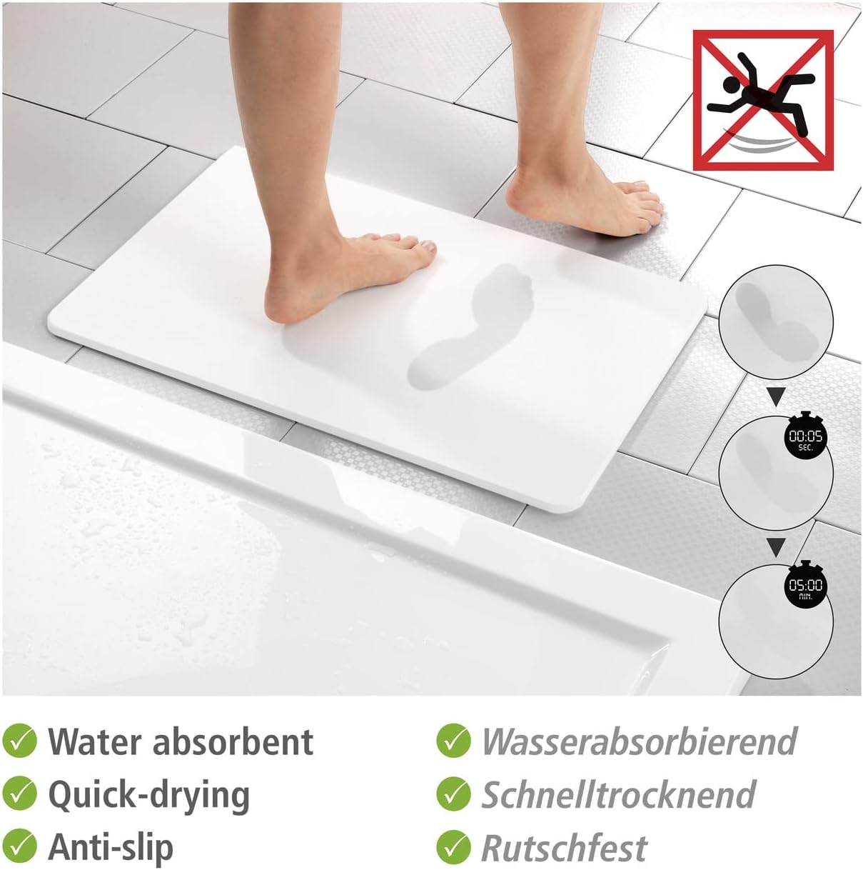 Badezimmervorlage Simi, Weiß Simi