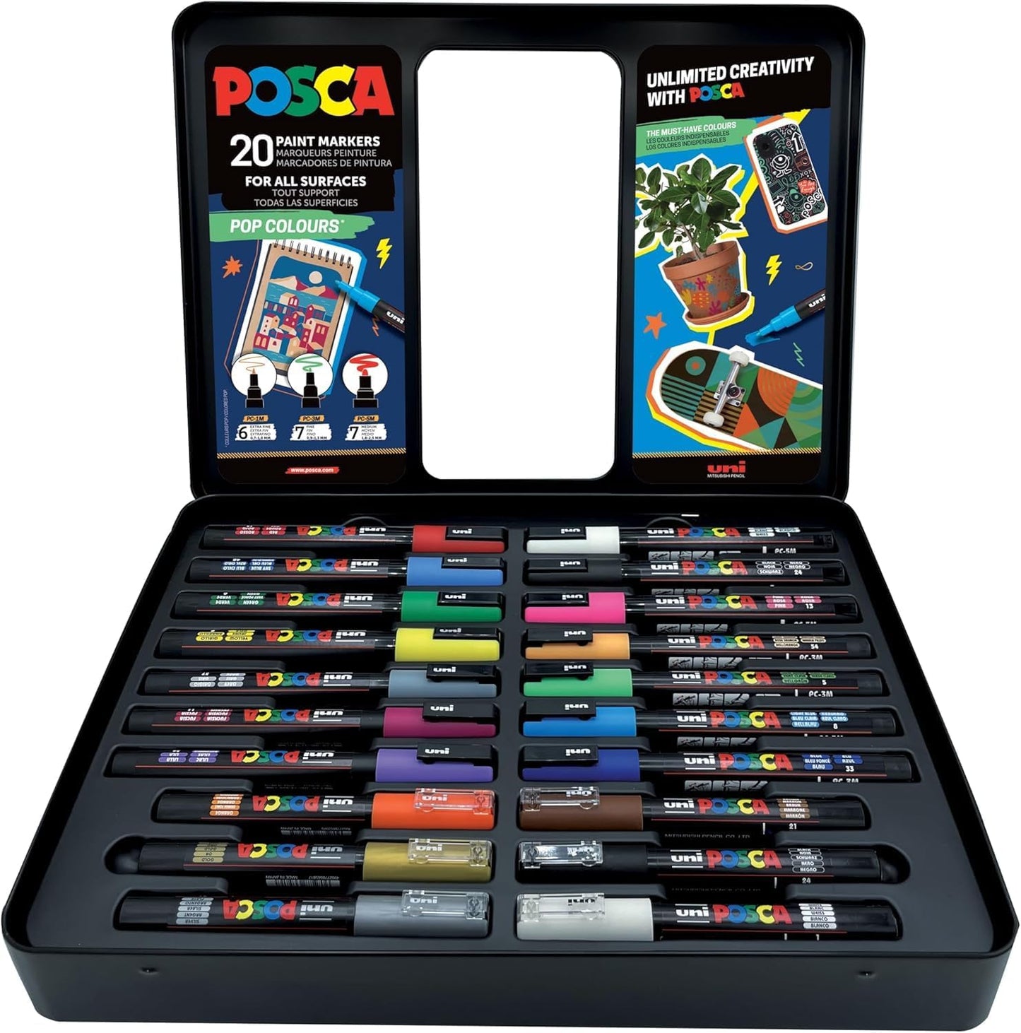 Acrylmarker Set mit Etui, 20er Set Pop Colours