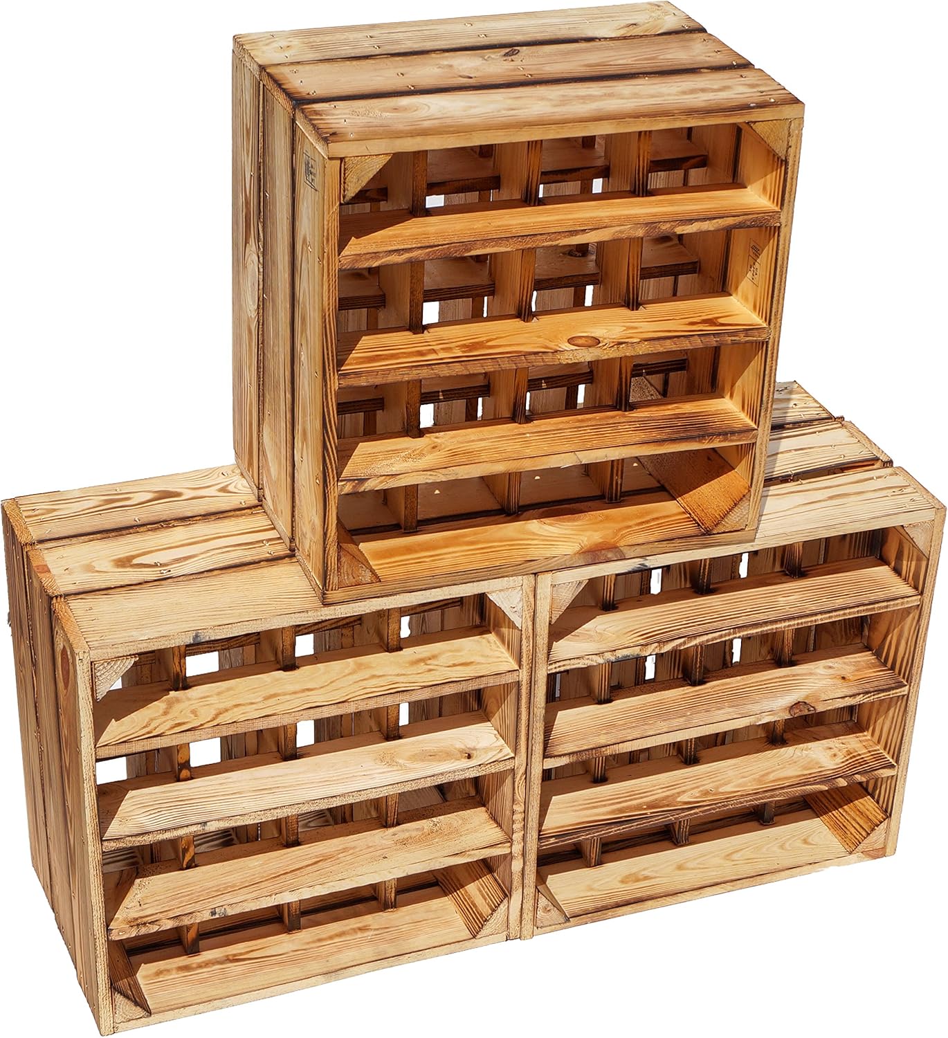 Weinregal Regalkiste, Weinregal 16er Geflammt