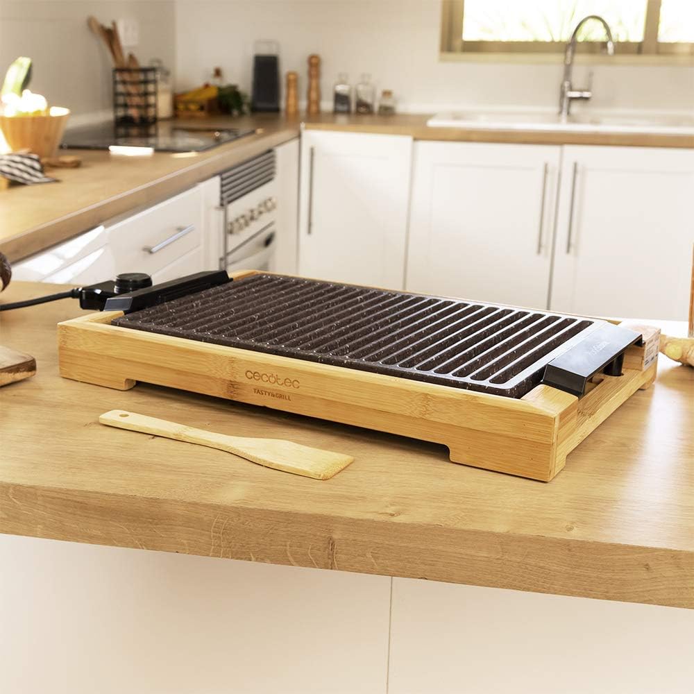 Elektrische Grillplatte Tasty&Grill 2000 mit Thermostat, Linestone, 2000 W