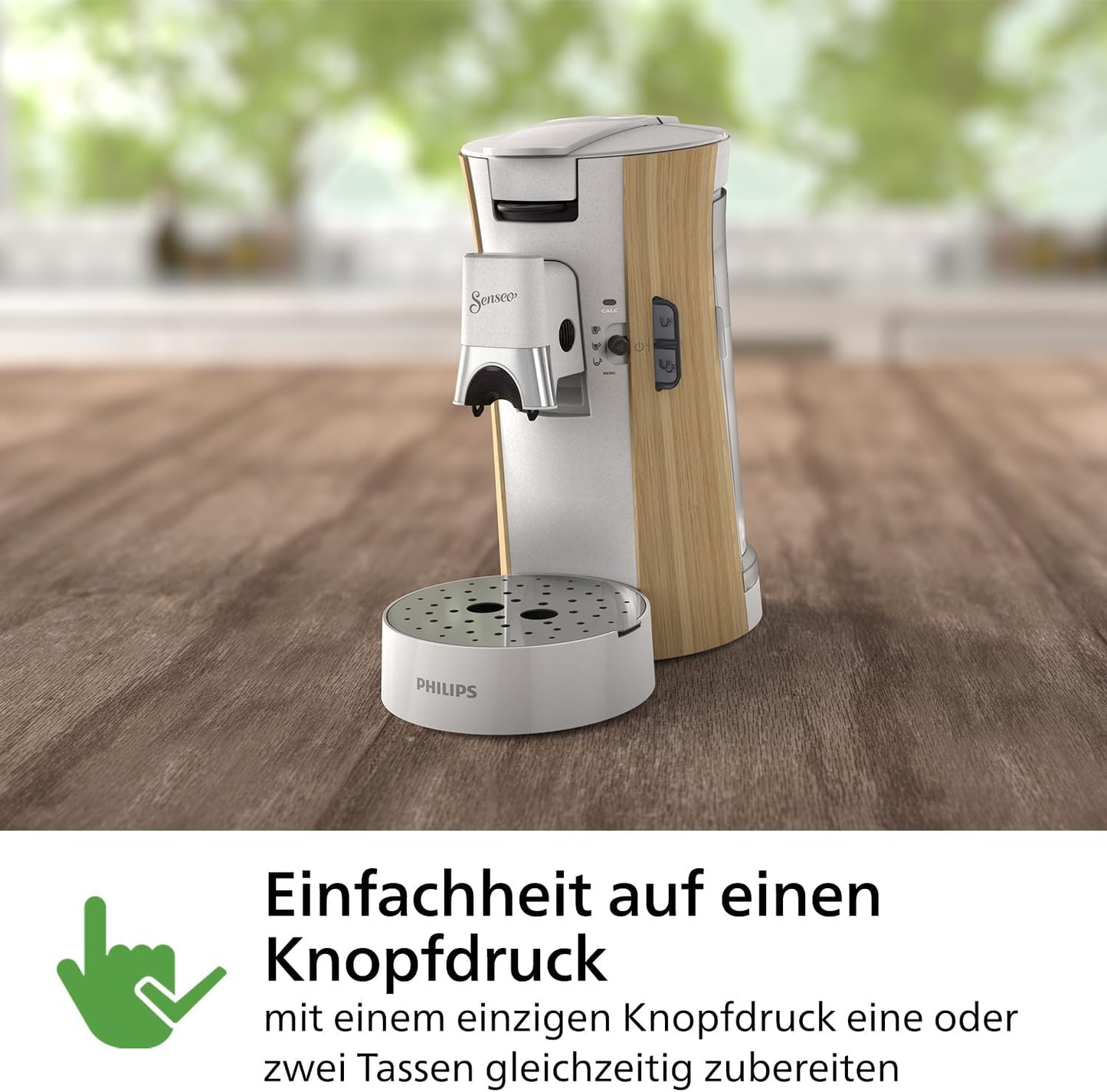 Senseo Select Kaffeepadmaschine CSA240/05 mit Memo-Funktion, Nur Maschine Seidenweiss