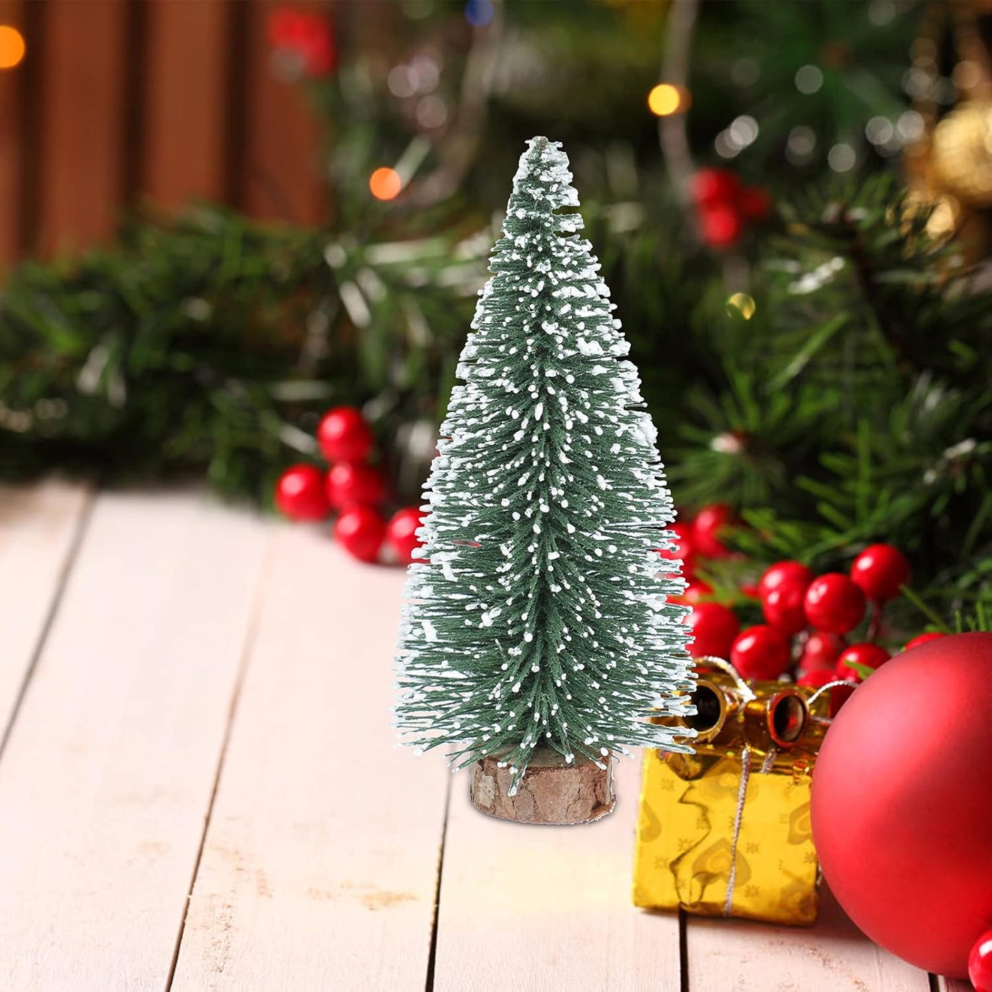 10er Pack Mini Weihnachtsbaum Ornamente