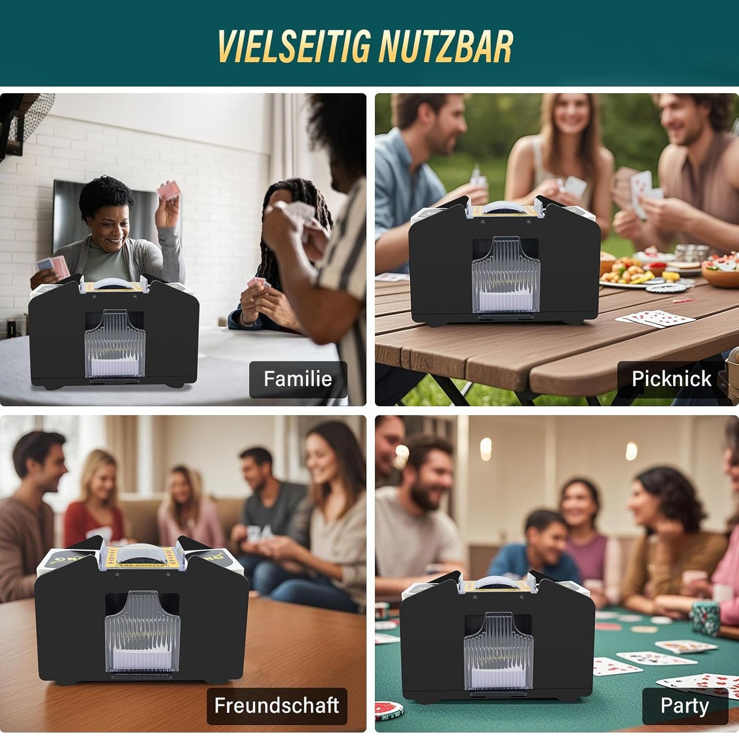 Automatische Kartenmischmaschine, Schwarz C
