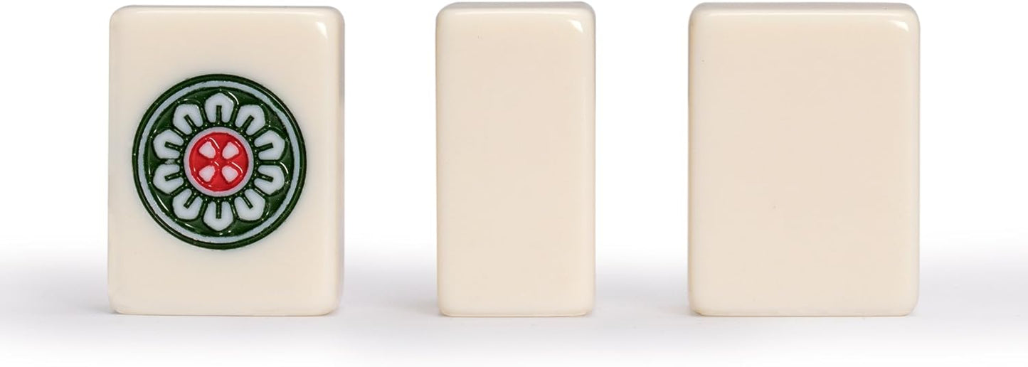 Mahjong-Set mit 146 Spielsteinen, Ecru