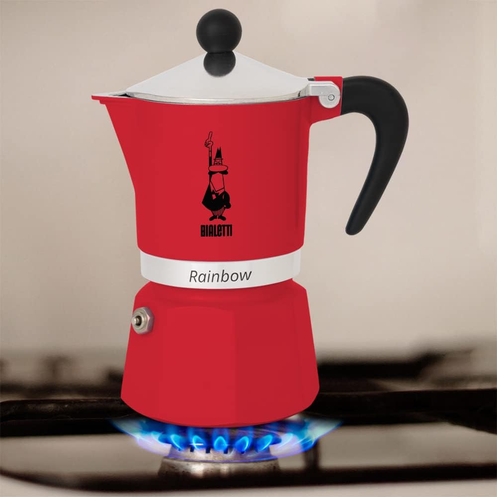 Espressokocher Rainbow, Rot|6 Tassen