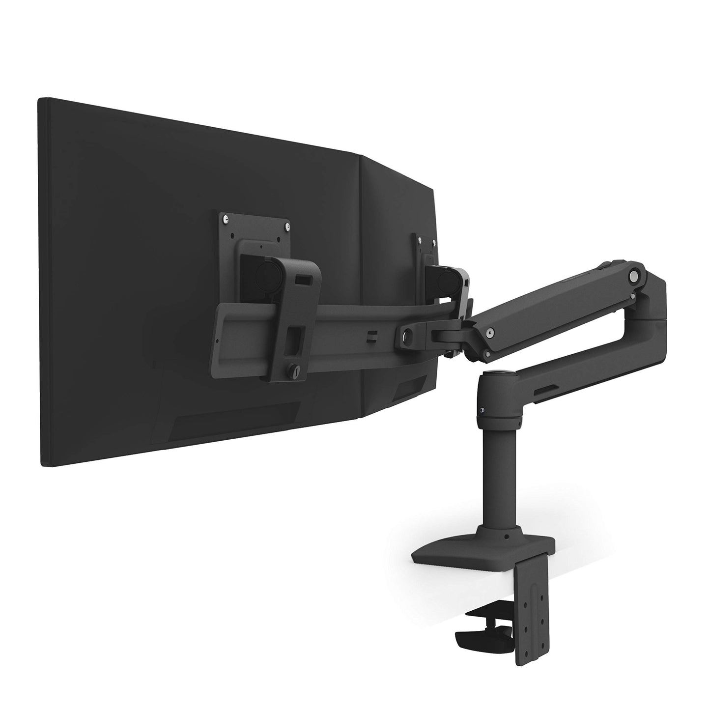 Dual Monitor Tischhalterung mit CF-Technologie, Schwarz 2 Monitors - Up to 25 inches Schwarz