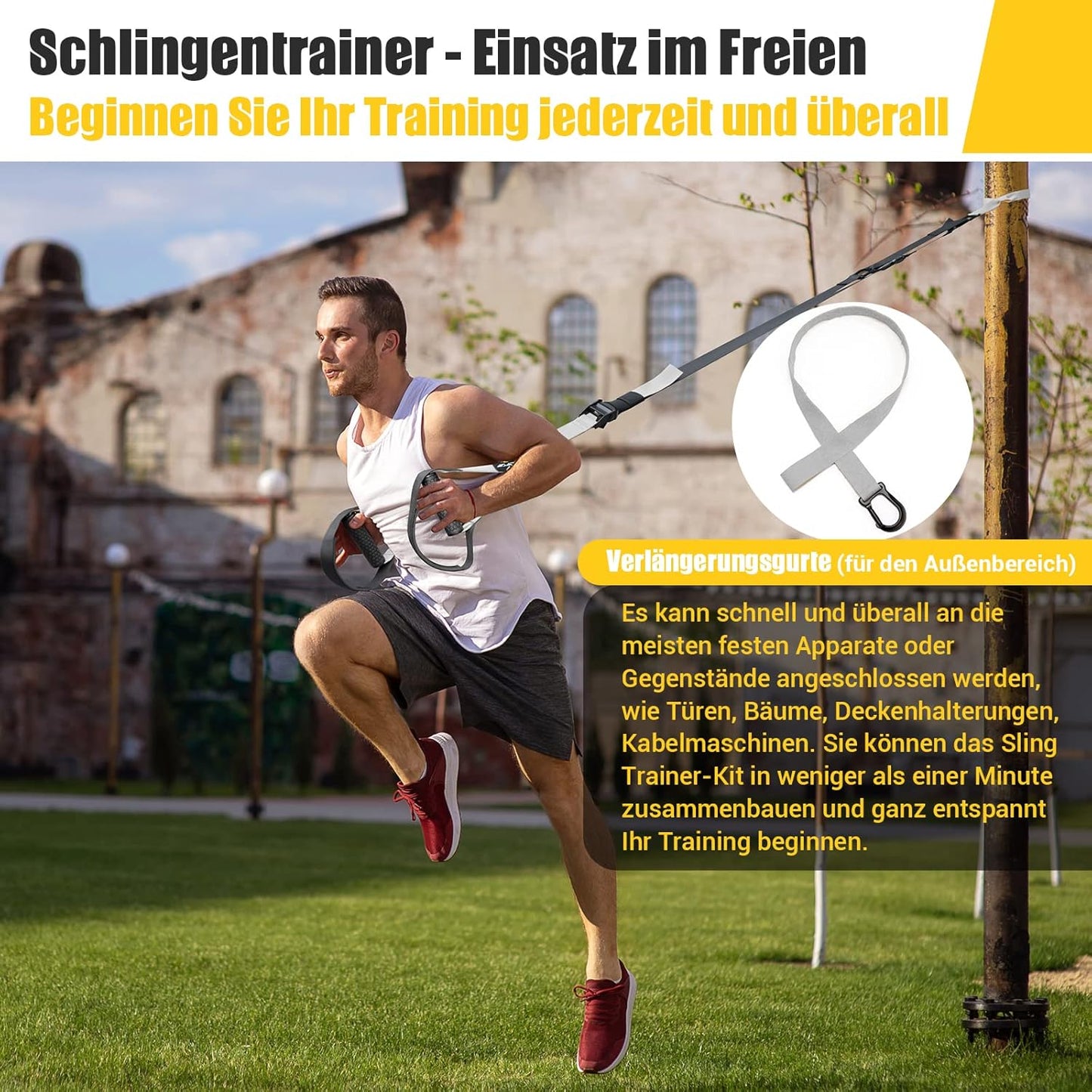 Schlingentrainer für Ganzkörpertraining, Grey