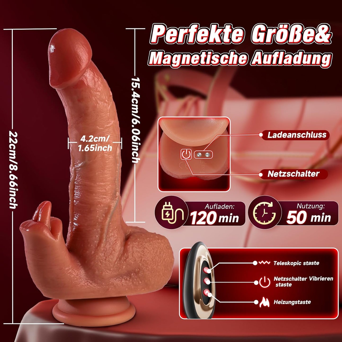 Vibrator mit Leckfunktion & 81 Modi