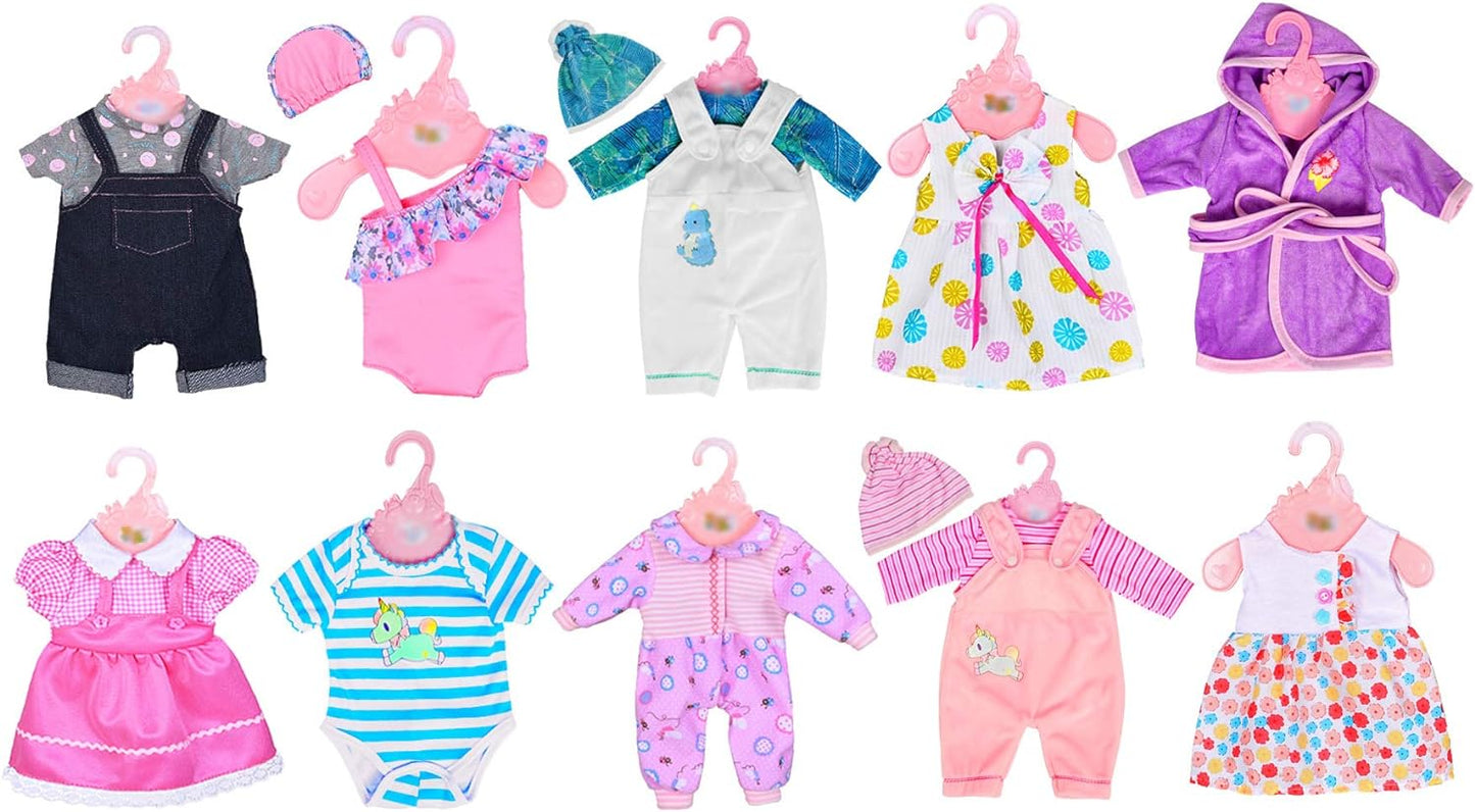 10 Sets Puppenkleider