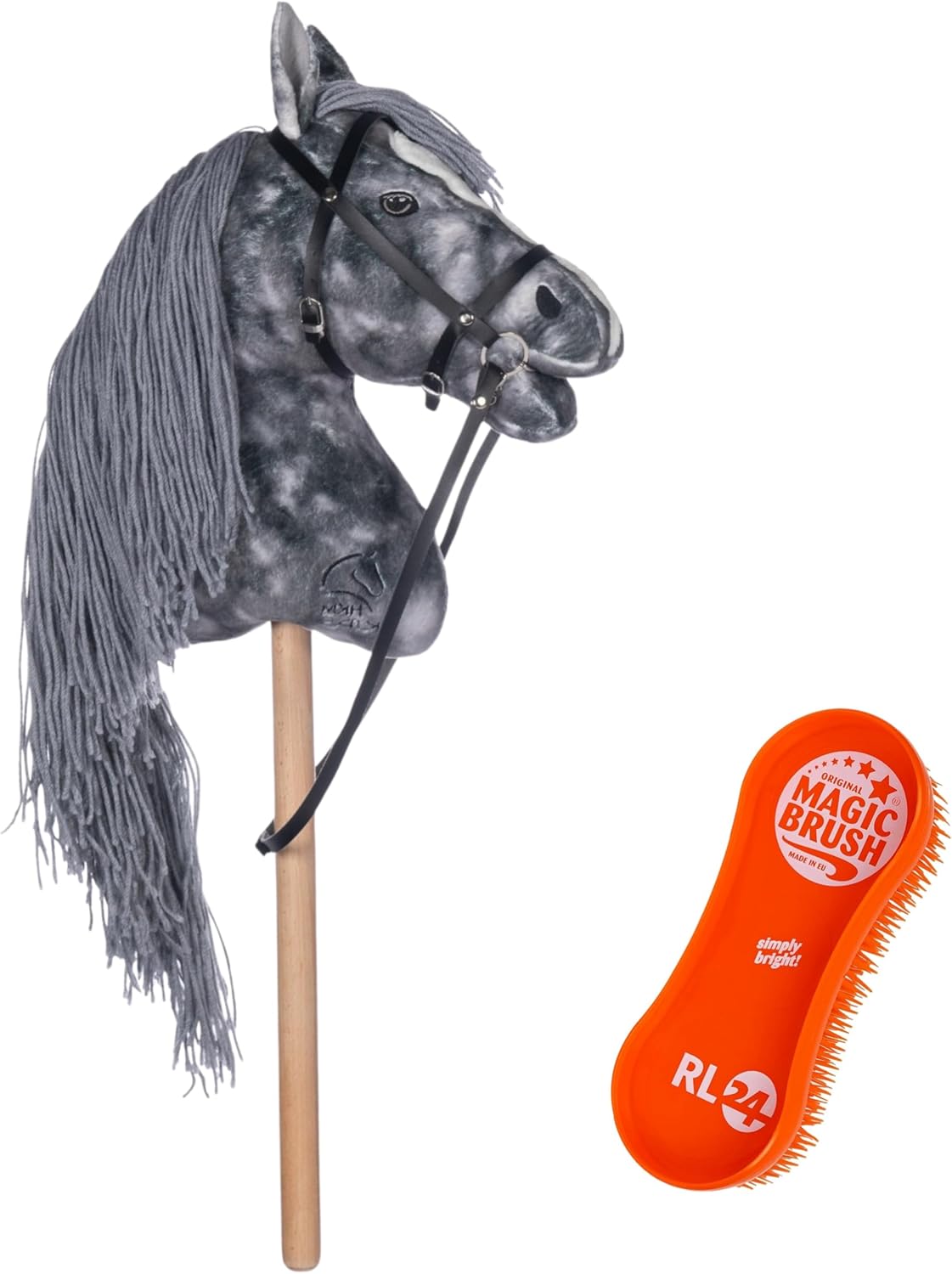 Hobby Horse Clara mit MagicBrush & Trense, Clara (Grau)