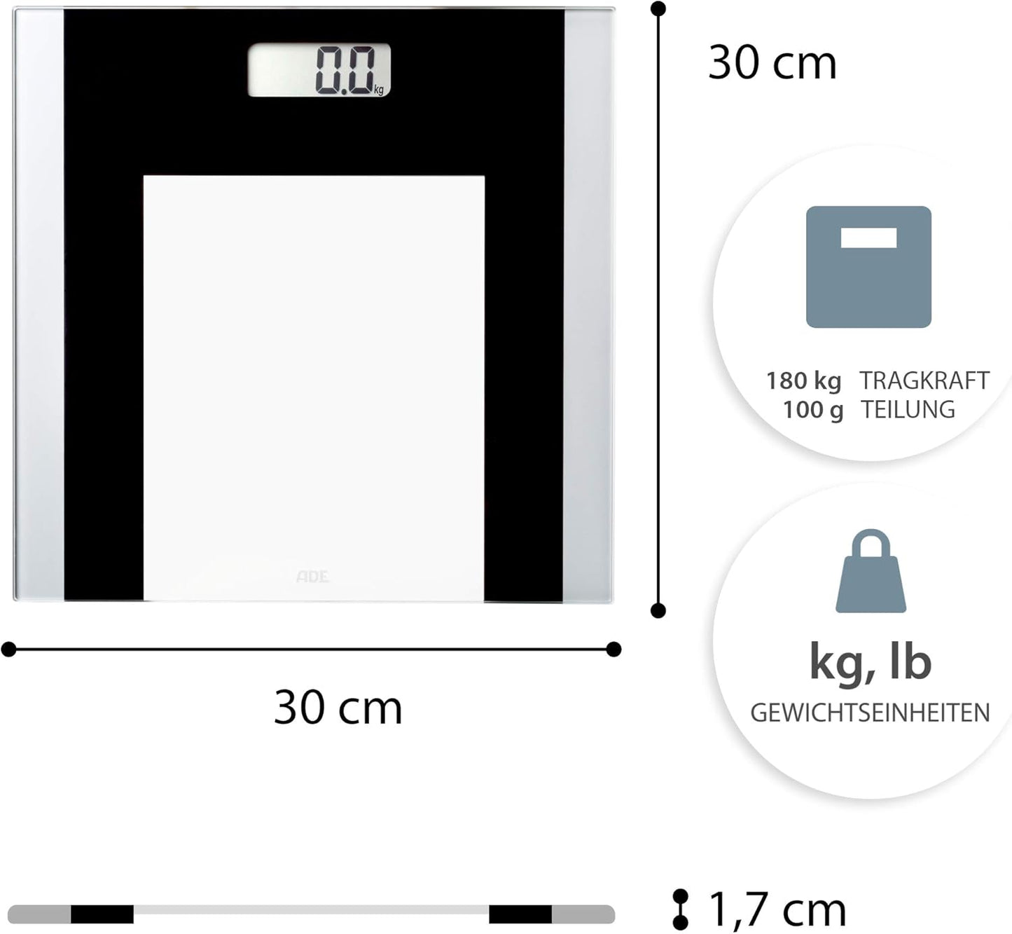 Digitale Personenwaage BE 1722 Ylvie (bis 180 kg)