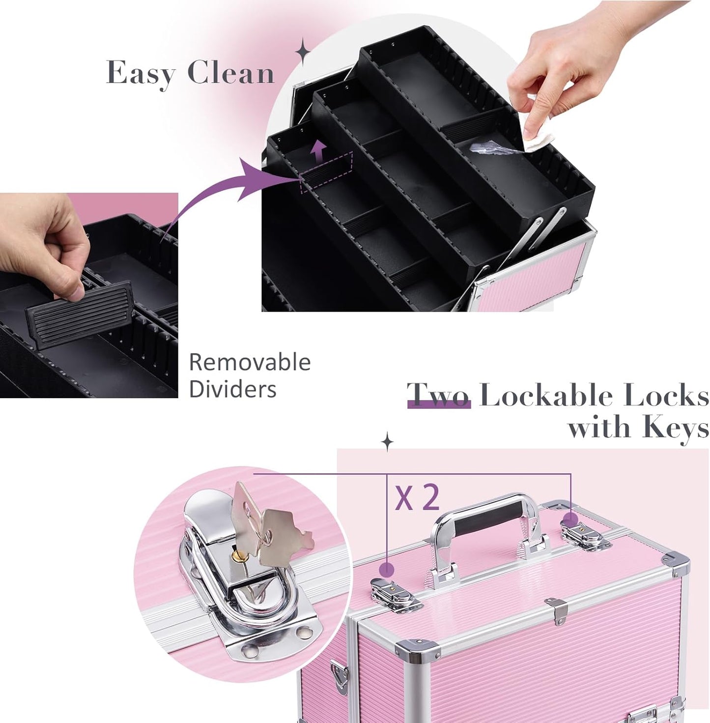 Kosmetikkoffer, Rosa