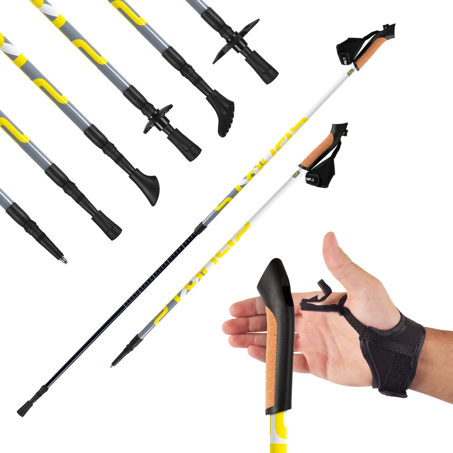 Nordic Walking Stöcke mit Tragetasche, Nordic Walking Stöcke + Tasche