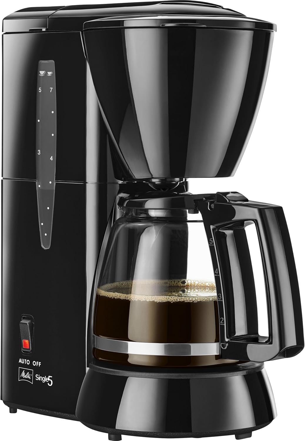 Single 5 Filterkaffeemaschine mit Glaskanne, Glaskanne Schwarz