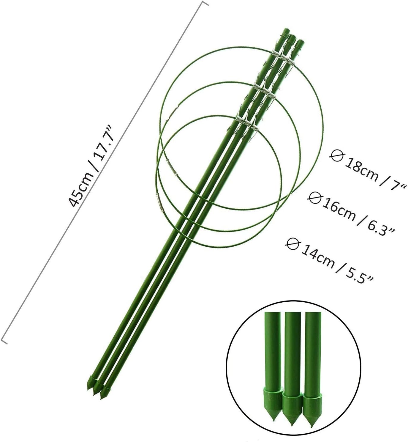 5 Stück Rankhilfe, H: 45cm, H: 45cm