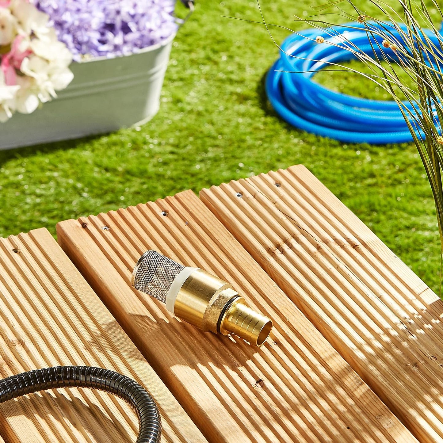 FLOR92665 Saugfilter mit Korb und Tülle, 1 Zoll, 1 Zoll