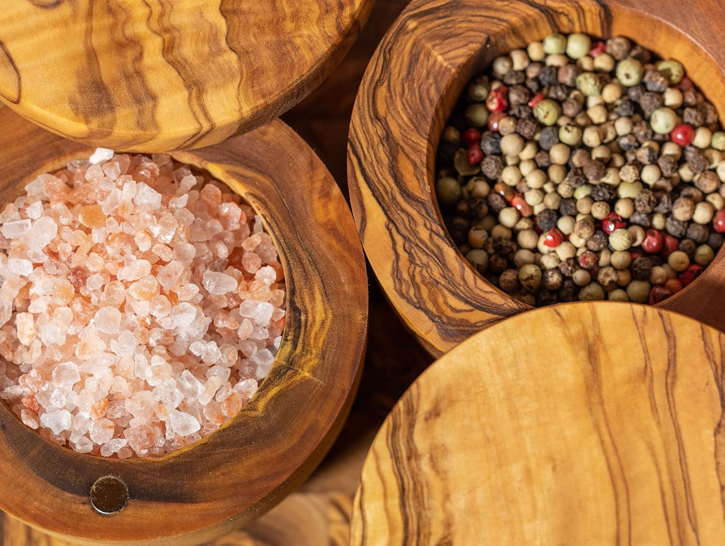 Salz- & Gewürzdosen-Set, 2er Set mit Magnetverschluss