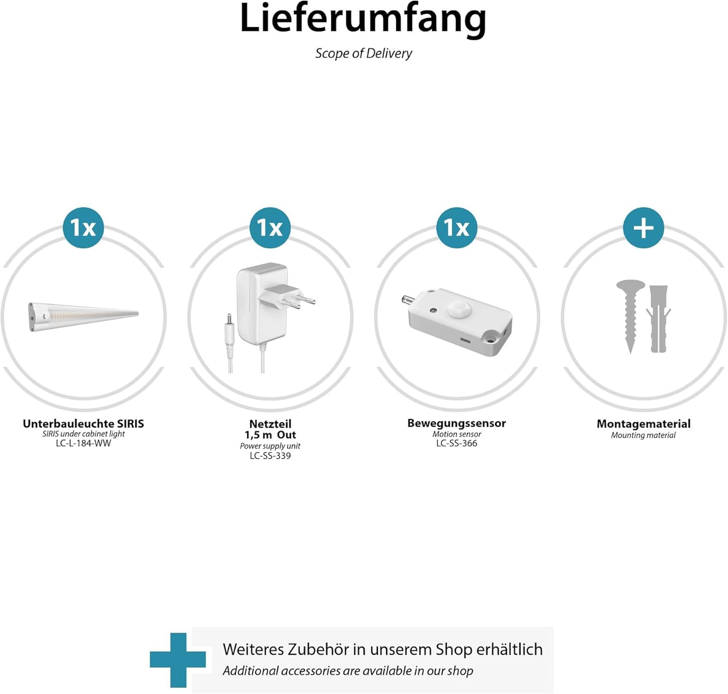 LED-Unterbau-Leuchte, 1er Set (Inkl. Vorschaltgerät)