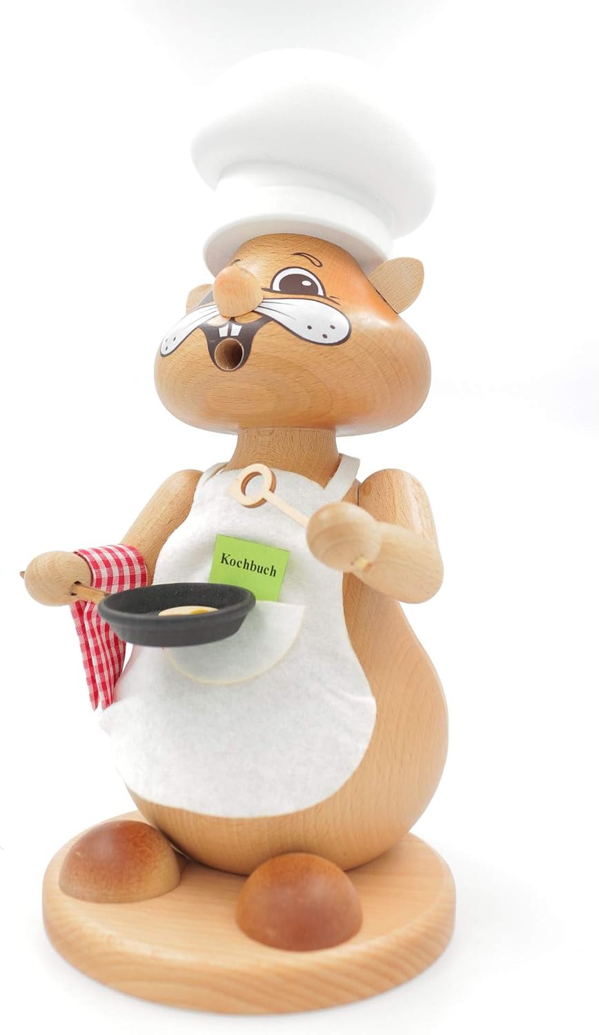 Räucherfigur Hamster "Koch", Cook