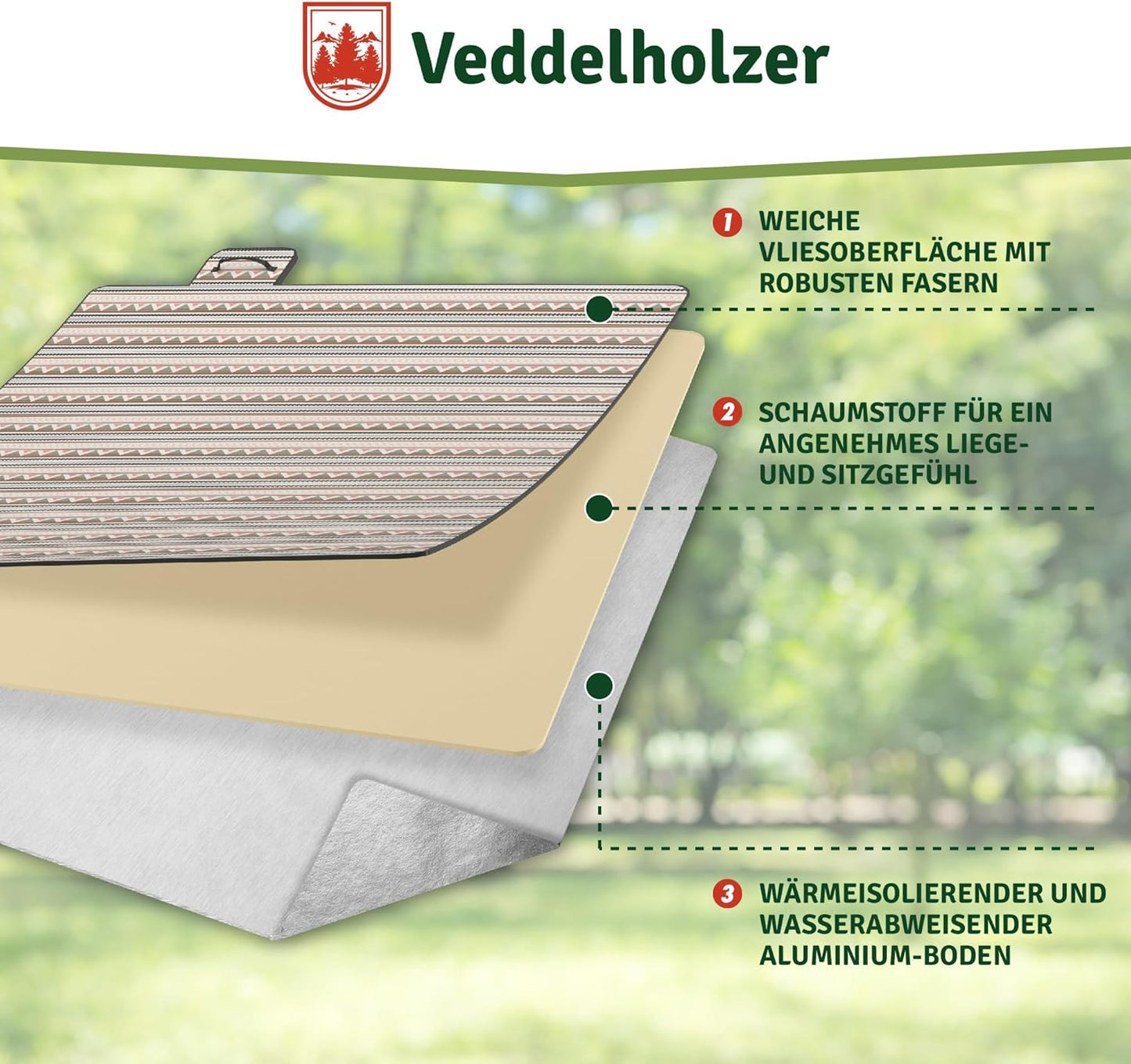 Boho Picknickdecke XXL wasserdicht & sandfest, Boho