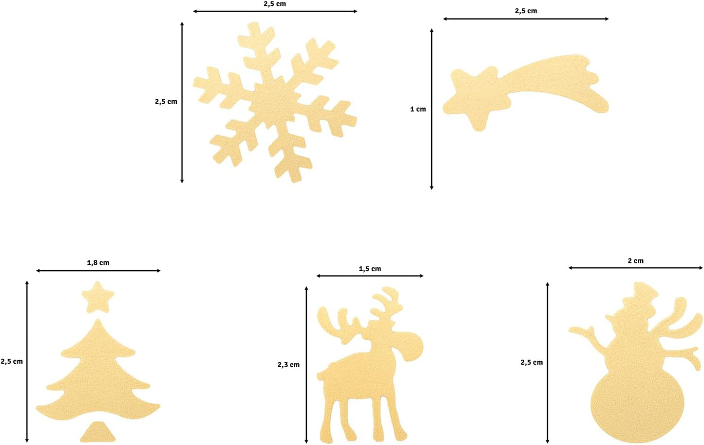 5-teiliges Weihnachts-Motivstanzer-Set, Weihnachten 1 5 Stück
