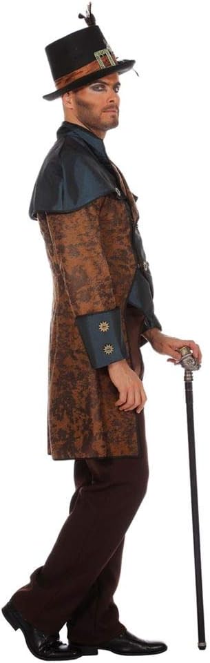 Steampunk Herren-Anzug, 50 Braun/Blau
