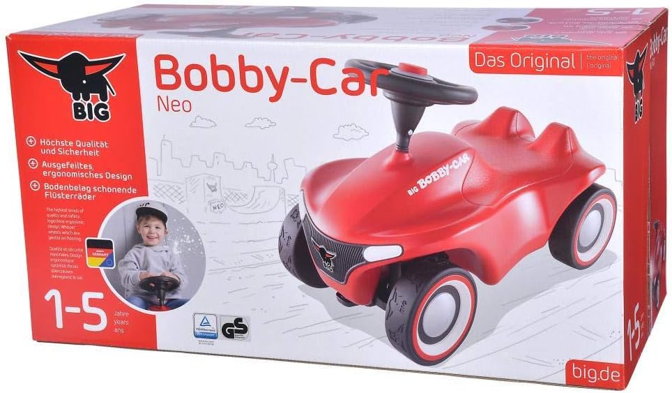 Bobbycar Neo mit Flüsterreifen, Rot