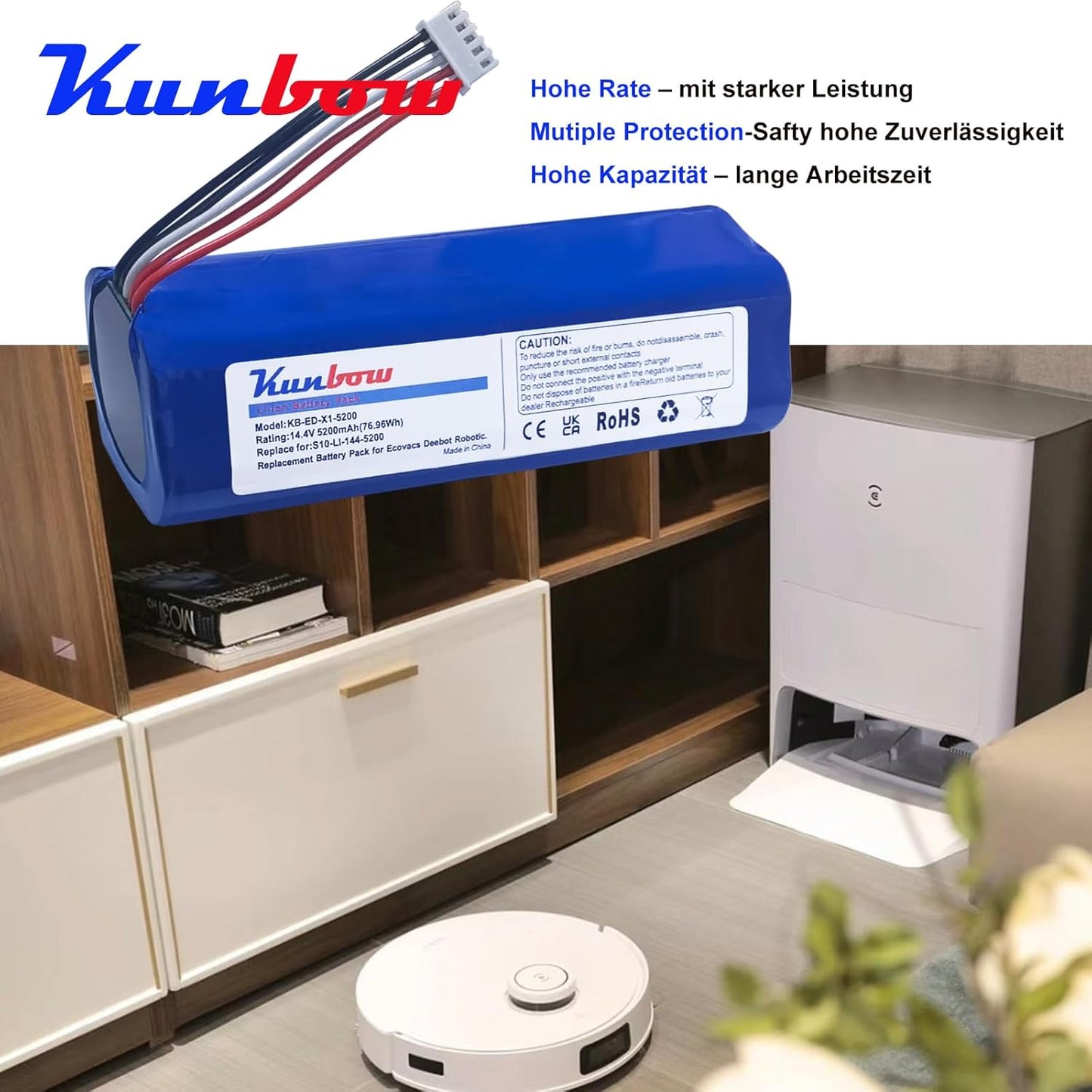 Ersatzakku für Ecovacs Deebot Saugroboter