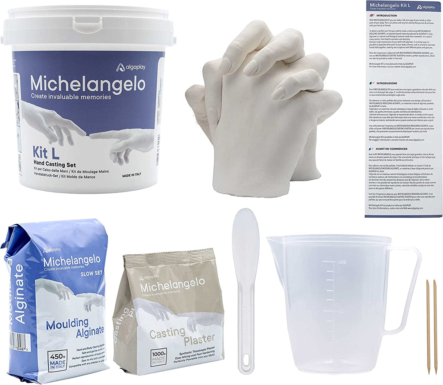 Hand-Gipsabdruckset, 2 Hände KIT LARGE