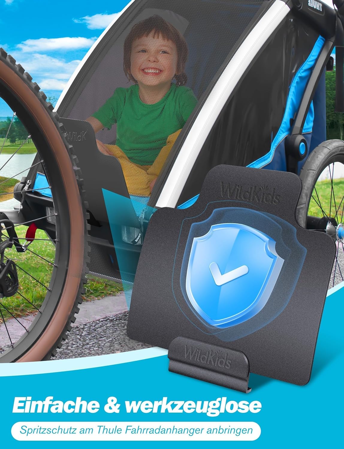 Verstellbarer Spritzschutz für Thule Chariot Anhänger