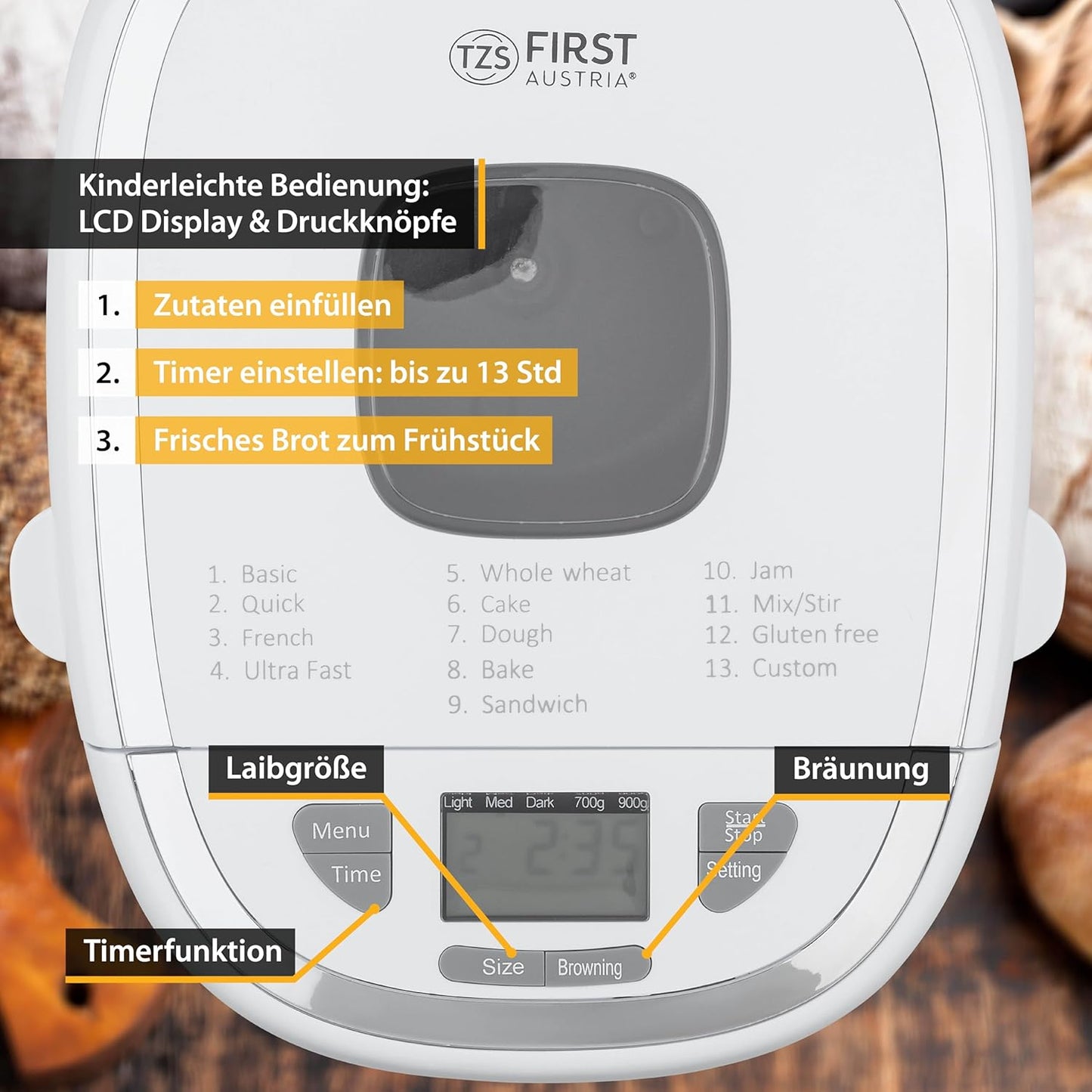 Brotbackautomat, 700-900 g Brot