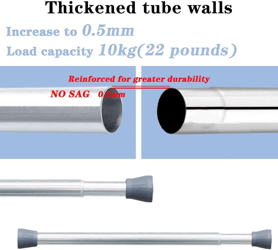 Teleskopstange für Duschvorhang, Silber 135-200cm(1PC)