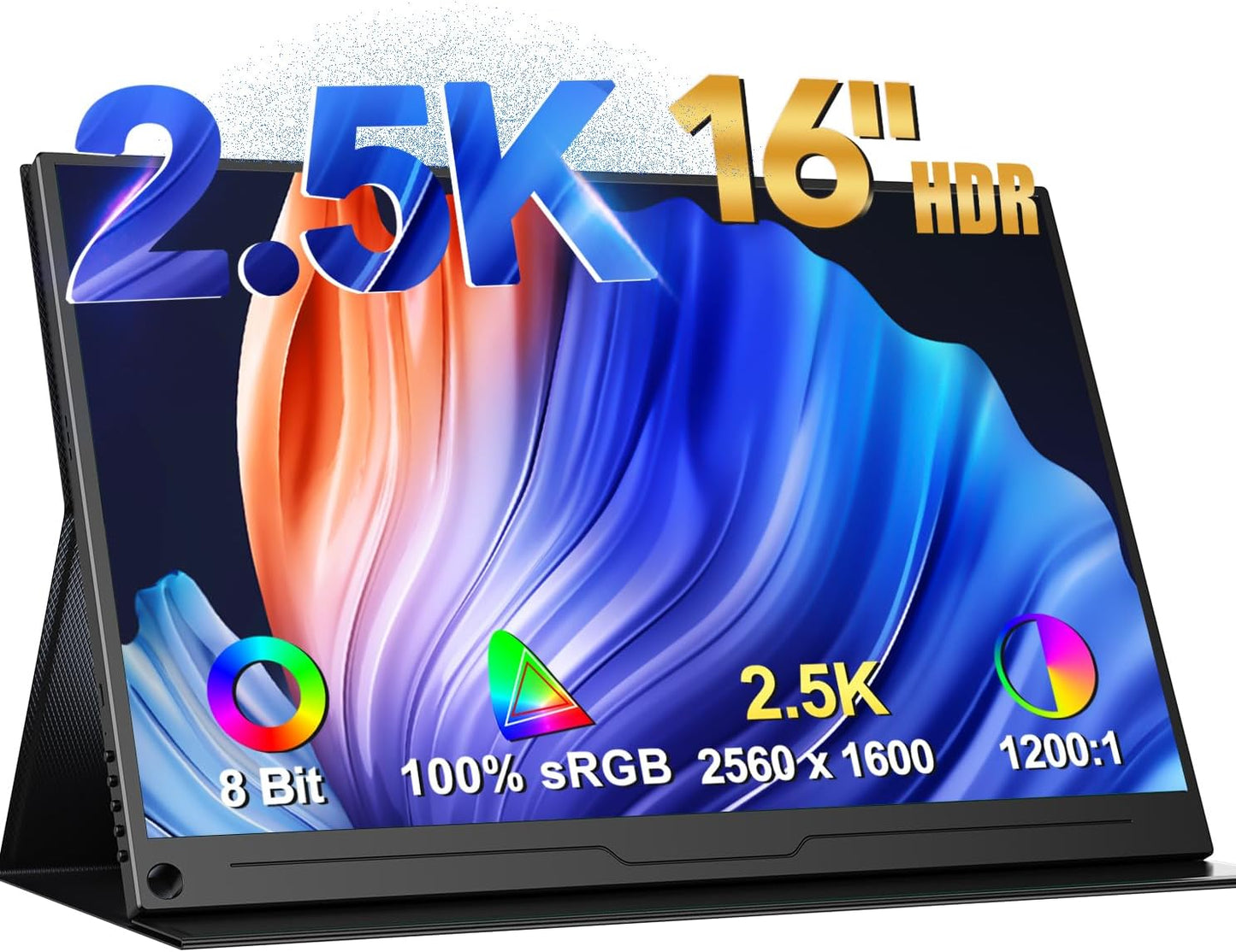 Tragbarer 2.5K IPS-Monitor 16 Zoll, 16 Zoll 2.5K
